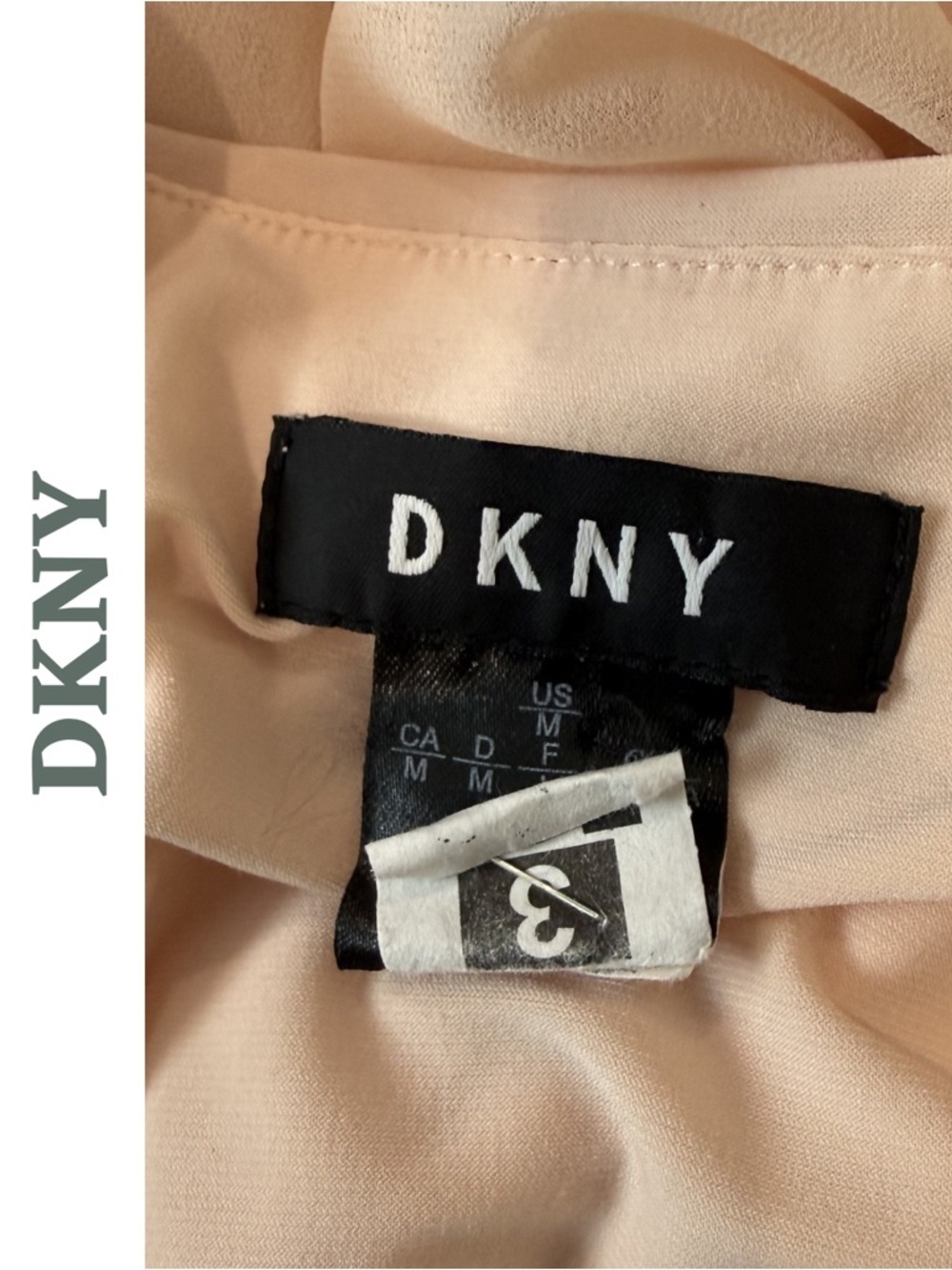 DKNY Blush Pink Sleeveless Duster Vest Size Medium - Picture 7 of 7